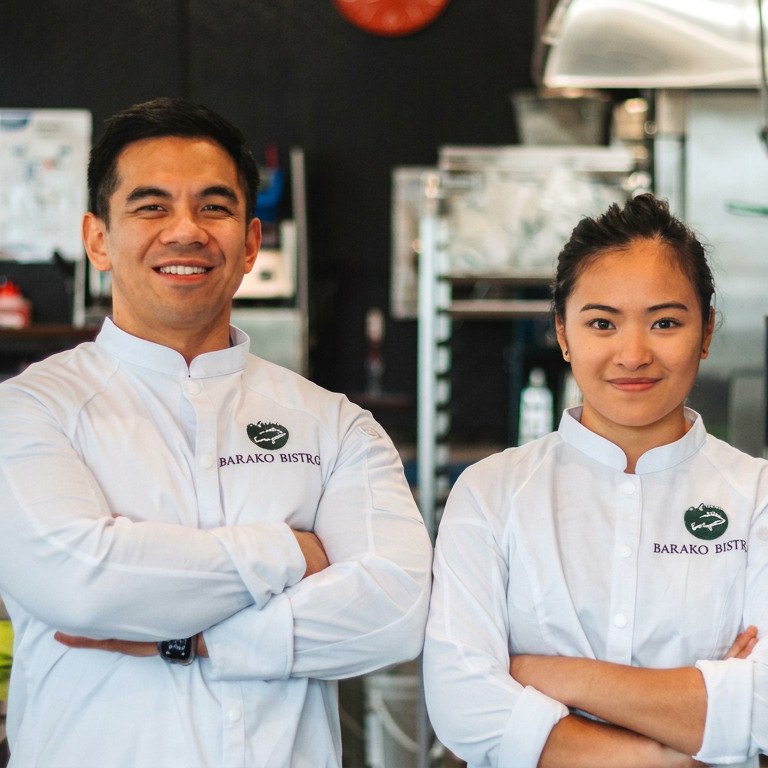 The two chefs behind it